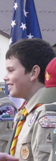 Young Nicolas in BSA uniform