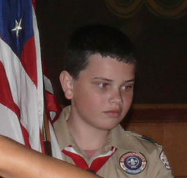 Nicolas during a flag ceremony